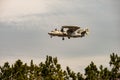 Wallops Island, Virginia - March 28, 2018: Navy Hawkeye Airplane at NASA Wallops center