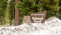Wallowa Whitman Natinal Forest Entry Sign Boundary Oregon State Royalty Free Stock Photo
