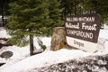 Wallowa Whitman National Forest Oregon Campground Sign USA Royalty Free Stock Photo