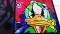 Wallpainting of Donald Duck Royalty Free Stock Photo