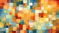 Wallpaper of abstract painting of random square. Generative AI