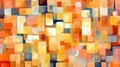 Wallpaper of abstract painting of random square. Generative AI