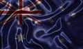 Wallpaper by Australia flag and waving flag by fabric. Royalty Free Stock Photo