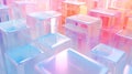 wallpaper background features a captivating display of colorful 3D glass shapes