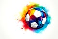 wallpaper of ball-football, flat design and colorful