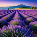 Wallpaper of a beautiful lavender field Royalty Free Stock Photo