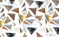 wallpaper for bedroom and living room wall decor. colorful triangles and random paint dots on white background