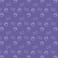 Wallpaper of bones and paws, vector illustration
