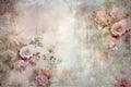 Wallpaper of a bunch of roses on an old vintage wall background