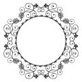 Wallpaper cute, beautiful floral frame, design various cards. Vector Royalty Free Stock Photo