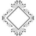 Wallpaper cute, beautiful floral frame, design various cards. Vector Royalty Free Stock Photo