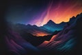 Wallpaper with dark dramatic gradient colors. AI generation