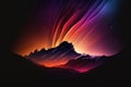 Wallpaper with dark dramatic gradient colors. AI generation