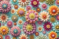 3D flower rendering pattern wallpaper