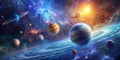 wallpaper galaxy world planets AI Generative