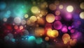 Wallpaper with a glamorous abstract multicolored bokeh background. Generative AI Royalty Free Stock Photo