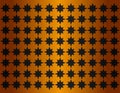 Sleek metallic orange and black star pattern