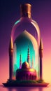 wallpaper mosque, Islamic, bottle, Strom, water, background, illustration, masjid, Muslim, Islamic, islam,