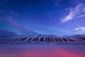 Wallpaper norway landscape nature of the mountains of Spitsbergen Longyearbyen Svalbard building snow city on a polar daynight wit