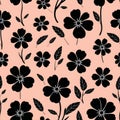 Wallpaper pattern Vintage Skull floral seamless pattern flowers trendy funky Generative AI Royalty Free Stock Photo