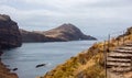 Wallpaper ponta sao lorenco madeira east point hiking path stormy sea Royalty Free Stock Photo