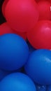 Wallpaper portrait red and blue balloons abstrac background Royalty Free Stock Photo
