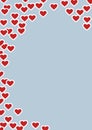 Wallpaper of red hearts Royalty Free Stock Photo