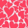 Wallpaper with red hearts Royalty Free Stock Photo