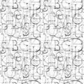 Wallpaper seamless pattern with Modern Roman Classic Alphabet.