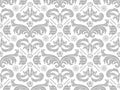 Wallpaper with Silver Damask Pattern