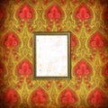 Wallpaper with stains and picture frame Royalty Free Stock Photo