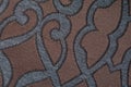 Wallpaper in the style of Baroque. Brown-coffee pattern of Baroque style wallpapers. Ornate Damask flower ornament