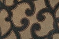 Wallpaper in the style of Baroque. Brown-coffee pattern of Baroque style wallpapers. Ornate Damask flower ornament