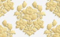 Wallpaper in the style of Baroque . Vector damask seamless floral pattern . Rose ornament .