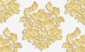 Wallpaper in the style of Baroque . Vector damask seamless floral pattern . Rose ornament .