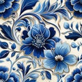wallpaper tilable pattern of flowers Royalty Free Stock Photo