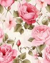 wallpaper tilable pattern of flowers Royalty Free Stock Photo