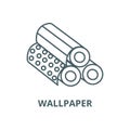 Wallpaper,wrapper graphic paper vector line icon, linear concept, outline sign, symbol