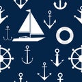 Wallpapers of anchors and steering wheels, marine themes.