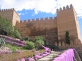 Walls of Alcazaba fortress in Almeria Royalty Free Stock Photo