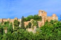 Walls of Alcazaba fortress in Malaga Royalty Free Stock Photo