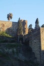 Walls of Alcazaba fortress, Malaga, Spain Royalty Free Stock Photo