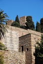 Walls of Alcazaba fortress, Malaga, Spain Royalty Free Stock Photo