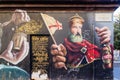 Walls artistics graffitis in Milan, Italy