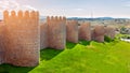 Walls of Avila, Castilla y Leon, Spain . Fortified building Royalty Free Stock Photo