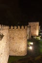 Walls of Avila Night Royalty Free Stock Photo