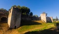 Walls of best preserved medieval town Provins in France