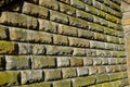 Walls of bridge from the 19th century formed by massive blocks of sandstone bosses as reminiscences of  Italian Renaissance and it Royalty Free Stock Photo