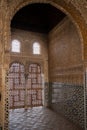 Walls and buidings of medieval fortress Alhambra, Granada, Andalusia, Spain Royalty Free Stock Photo
