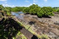 Walls and canals of Nandowas part of Nan Madol - prehistoric ruins. Pohnpei, Micronesia, Oceania.